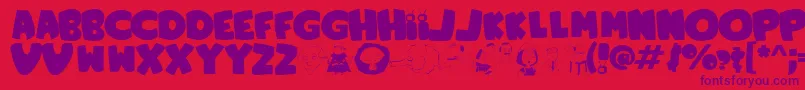 FamilyGuy Font – Purple Fonts on Red Background