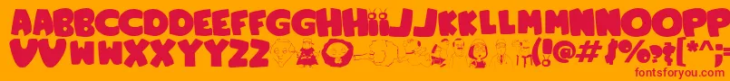 Lisätietoja FamilyGuy-fontista FamilyGuy-fontti – punaiset fontit oranssilla taustalla