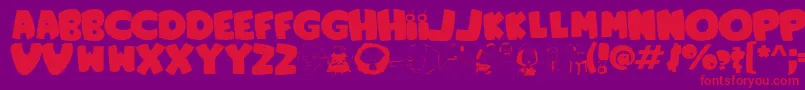 FamilyGuy Font – Red Fonts on Purple Background