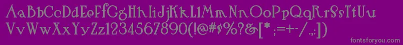 Hutsutralstonnf Font – Gray Fonts on Purple Background