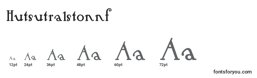 Размеры шрифта Hutsutralstonnf