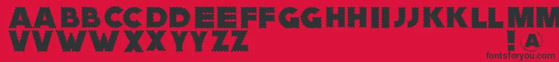フォントZagzaggoosepimples – 赤い背景に黒い文字