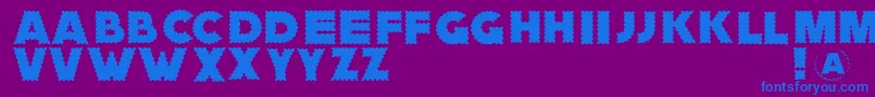 Zagzaggoosepimples Font – Blue Fonts on Purple Background