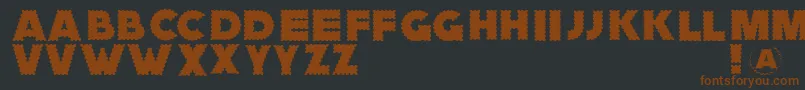 Zagzaggoosepimples Font – Brown Fonts on Black Background