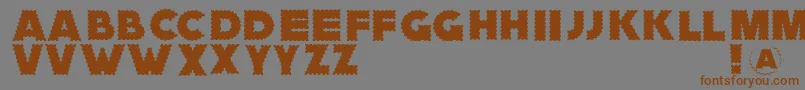 Zagzaggoosepimples Font – Brown Fonts on Gray Background