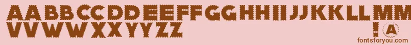 Zagzaggoosepimples Font – Brown Fonts on Pink Background