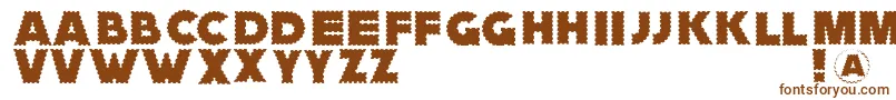Zagzaggoosepimples Font – Brown Fonts on White Background
