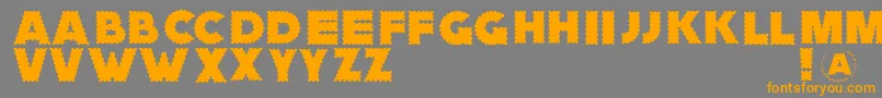 Zagzaggoosepimples Font – Orange Fonts on Gray Background