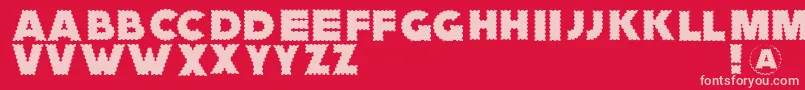 Zagzaggoosepimples Font – Pink Fonts on Red Background