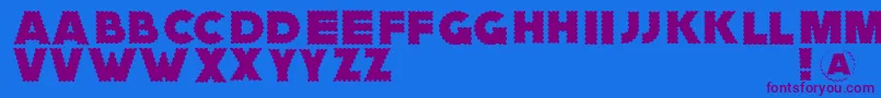 Zagzaggoosepimples Font – Purple Fonts on Blue Background