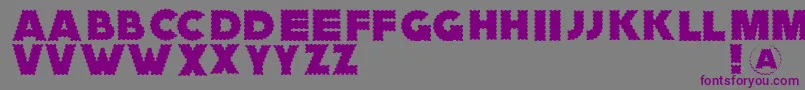 Zagzaggoosepimples Font – Purple Fonts on Gray Background