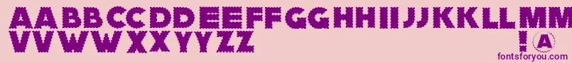 Zagzaggoosepimples Font – Purple Fonts on Pink Background