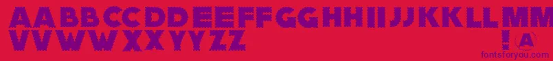 Zagzaggoosepimples Font – Purple Fonts on Red Background