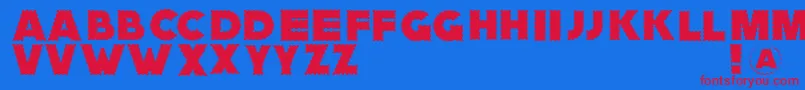 Zagzaggoosepimples Font – Red Fonts on Blue Background