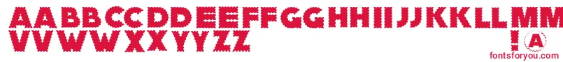 Czcionka Zagzaggoosepimples – czerwone czcionki