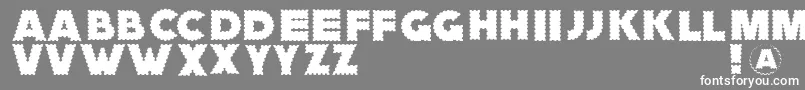Zagzaggoosepimples Font – White Fonts on Gray Background