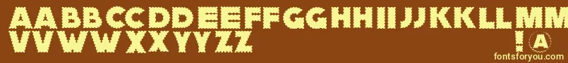 Zagzaggoosepimples Font – Yellow Fonts on Brown Background