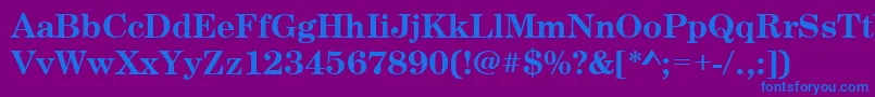 CenturyschteeBold Font – Blue Fonts on Purple Background