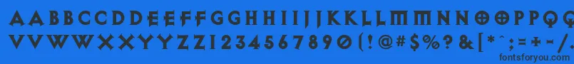 DiabloHeavy Font – Black Fonts on Blue Background