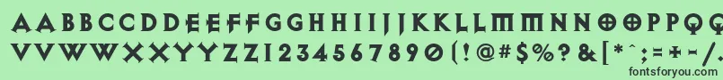 フォントDiabloHeavy – 緑の背景に黒い文字