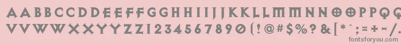 DiabloHeavy Font – Gray Fonts on Pink Background