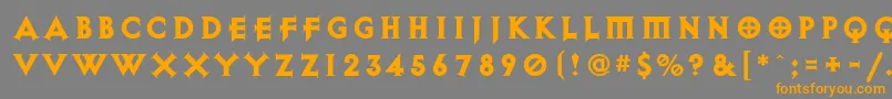 DiabloHeavy Font – Orange Fonts on Gray Background