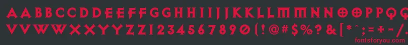 DiabloHeavy Font – Red Fonts on Black Background