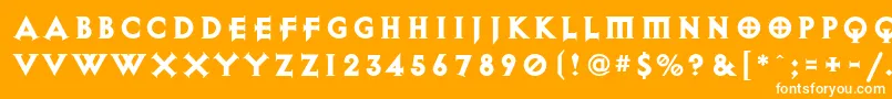 フォントDiabloHeavy – オレンジの背景に白い文字