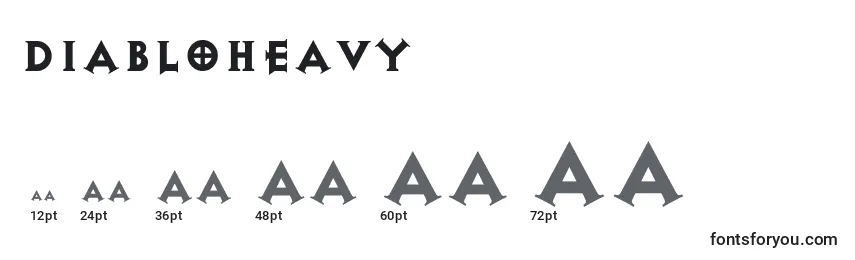 Размеры шрифта DiabloHeavy