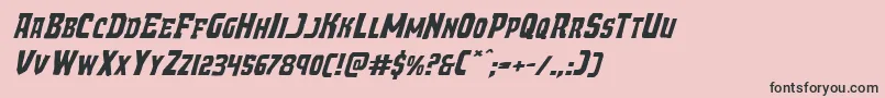 Demonpriestexpandital Font – Black Fonts on Pink Background