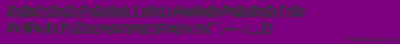 Demonpriestexpandital-Schriftart – Schwarze Schriften auf violettem Hintergrund