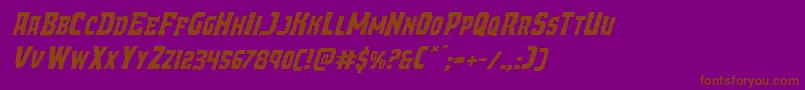 Demonpriestexpandital Font – Brown Fonts on Purple Background