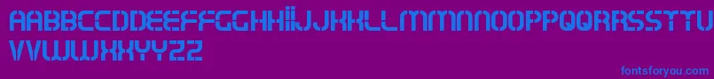 OxinArmyFreePromo Font – Blue Fonts on Purple Background