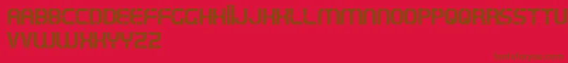 OxinArmyFreePromo Font – Brown Fonts on Red Background