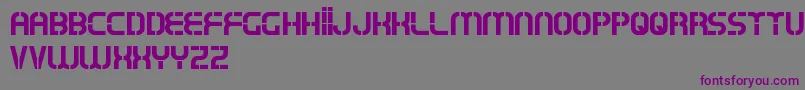 OxinArmyFreePromo Font – Purple Fonts on Gray Background
