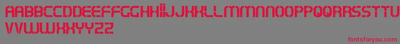 OxinArmyFreePromo Font – Red Fonts on Gray Background
