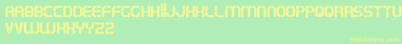 OxinArmyFreePromo Font – Yellow Fonts on Green Background