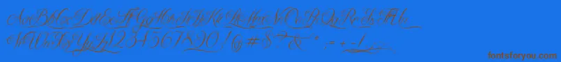 QueenOfTheMoon Font – Brown Fonts on Blue Background