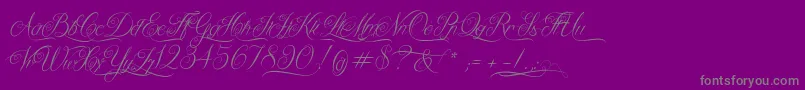 QueenOfTheMoon Font – Gray Fonts on Purple Background