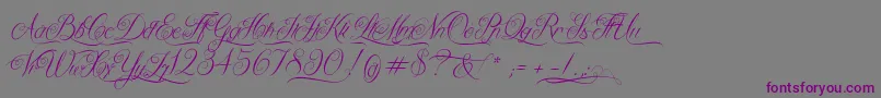 QueenOfTheMoon Font – Purple Fonts on Gray Background