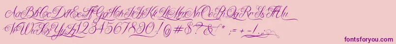QueenOfTheMoon Font – Purple Fonts on Pink Background