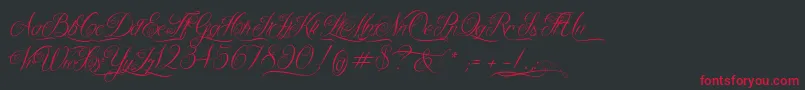 QueenOfTheMoon Font – Red Fonts on Black Background