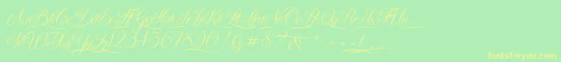 QueenOfTheMoon Font – Yellow Fonts on Green Background