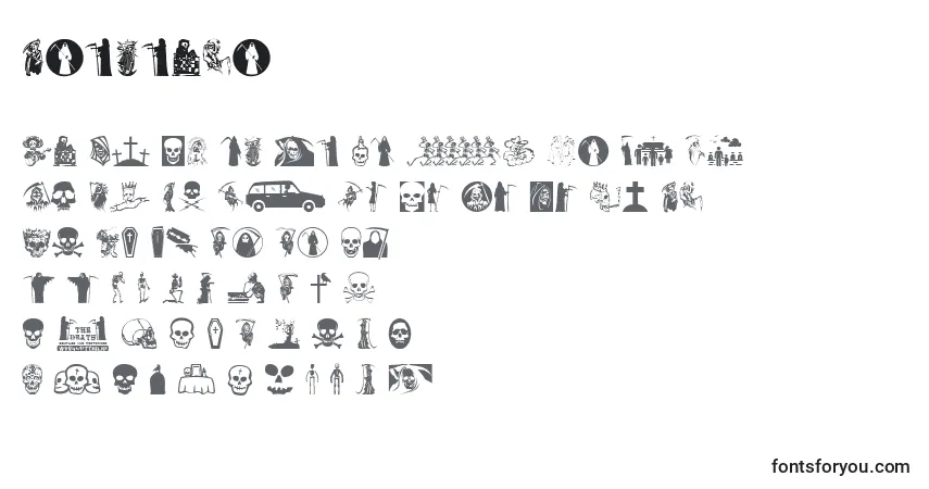 Шрифт Thedeath – алфавит, цифры, специальные символы