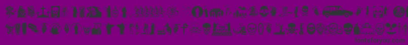フォントThedeath – 紫の背景に黒い文字