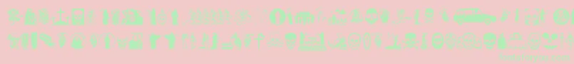 Thedeath Font – Green Fonts on Pink Background