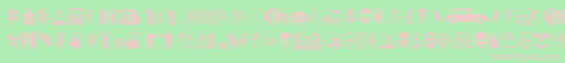 Thedeath Font – Pink Fonts on Green Background