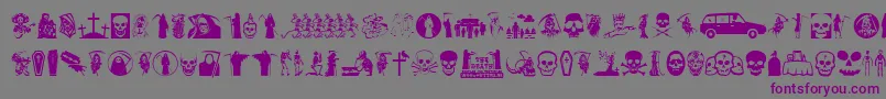 Шрифт Thedeath – фиолетовые шрифты на сером фоне