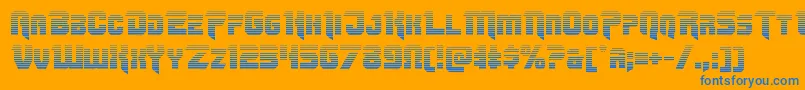 Omegaforcegrad12 Font – Blue Fonts on Orange Background