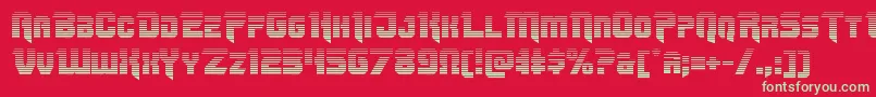 Omegaforcegrad12 Font – Green Fonts on Red Background